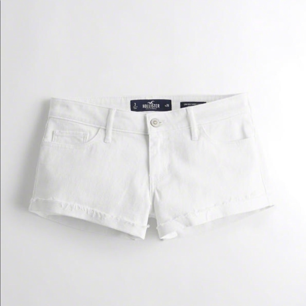 Hollister White Denim Shorts